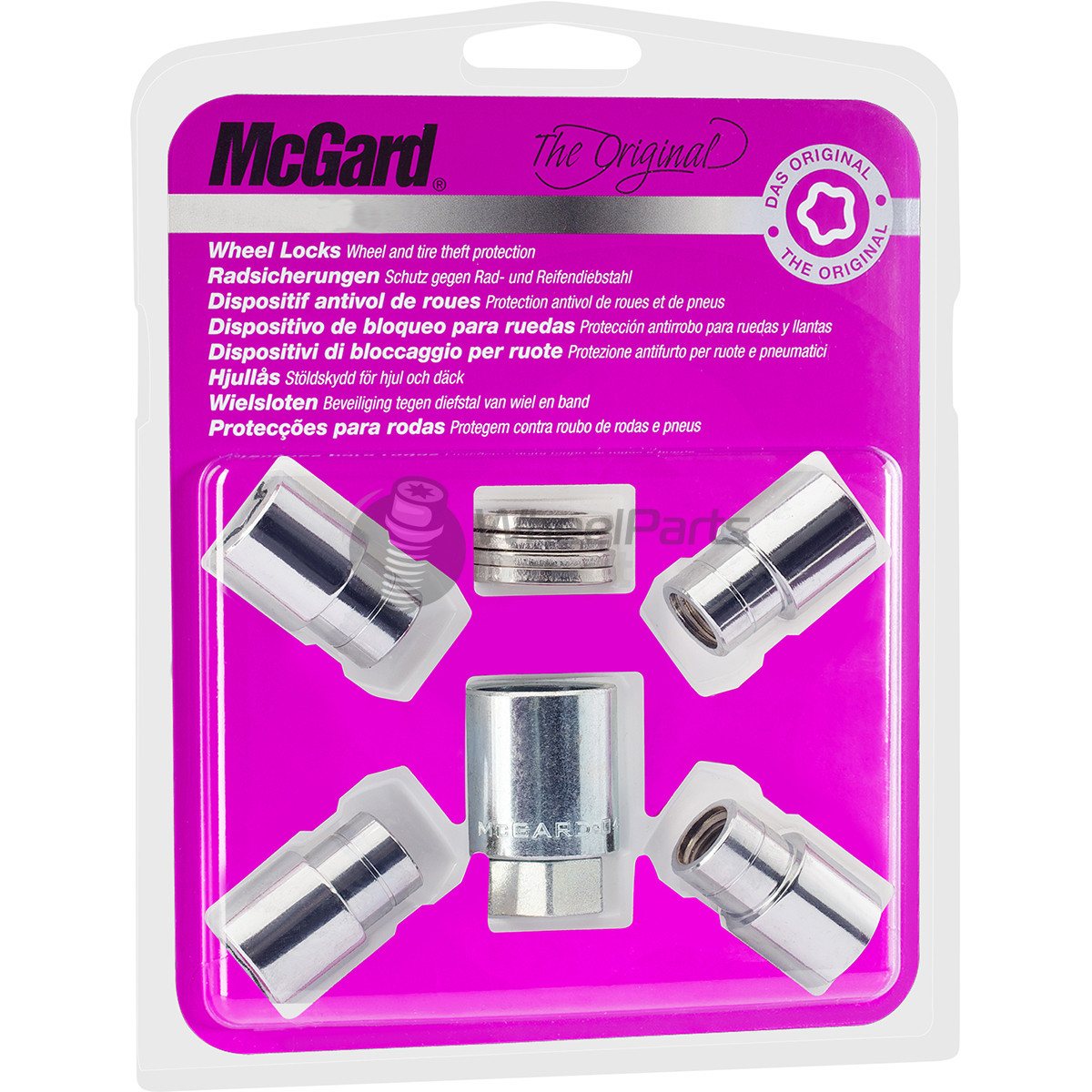 Set of McGard 21153SU 12x1.25 Flat 35mm Chrome Locking Wheel Nuts