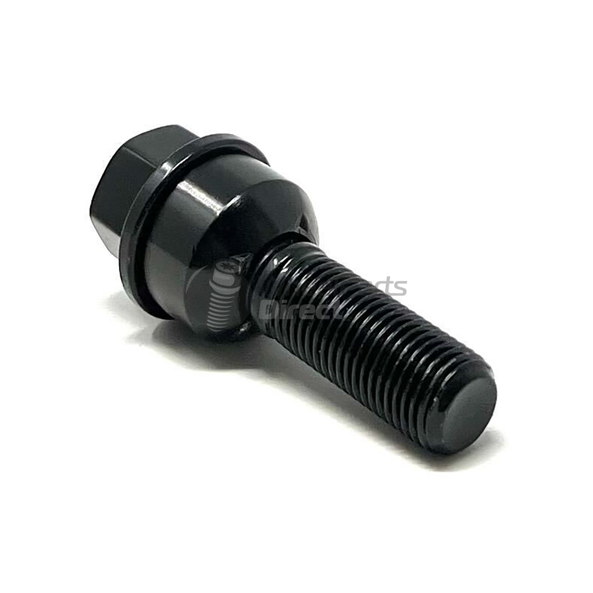 14x1.5mm R14 37mm Thread 19mm Hex Black Wheel Bolt