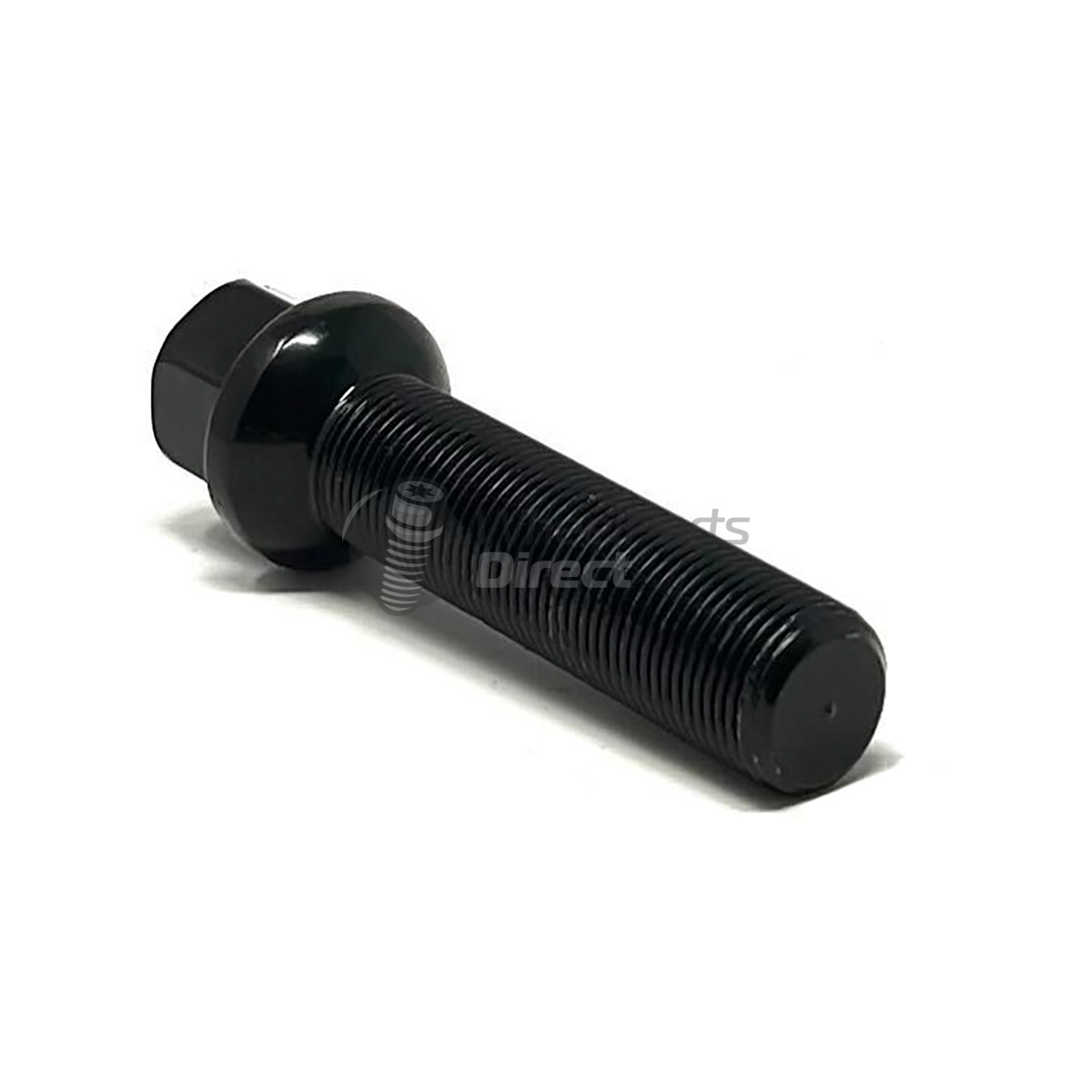 15x1.25mm R14 57mm Thread 17mm Hex Black Wheel Bolt