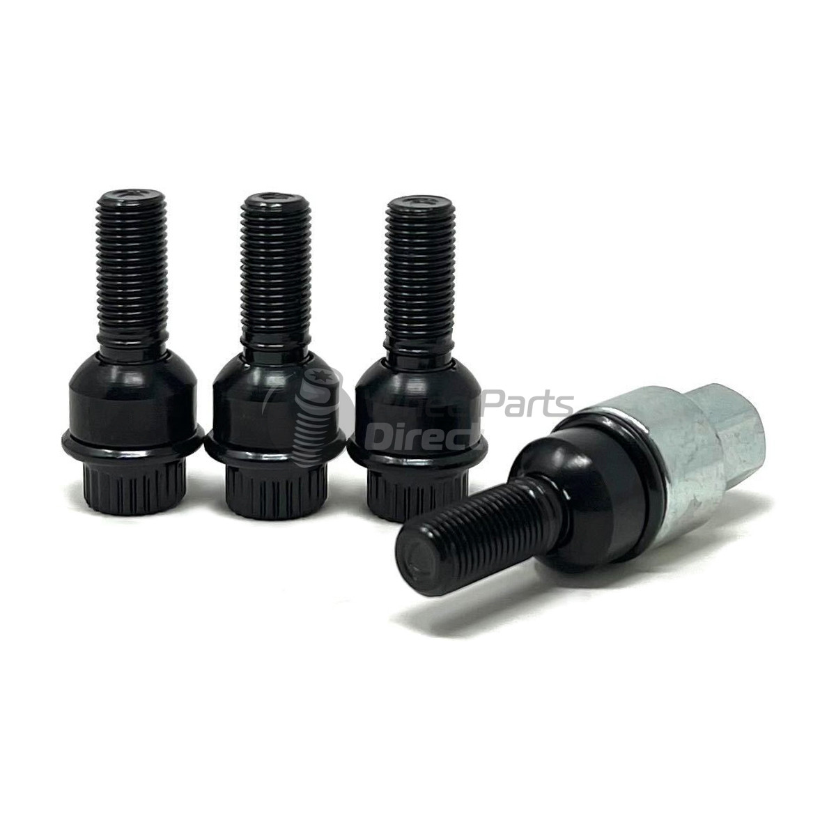 Set of GEN2 Economy 14x1.5 R14 30mm Black Locking Wheel Bolts