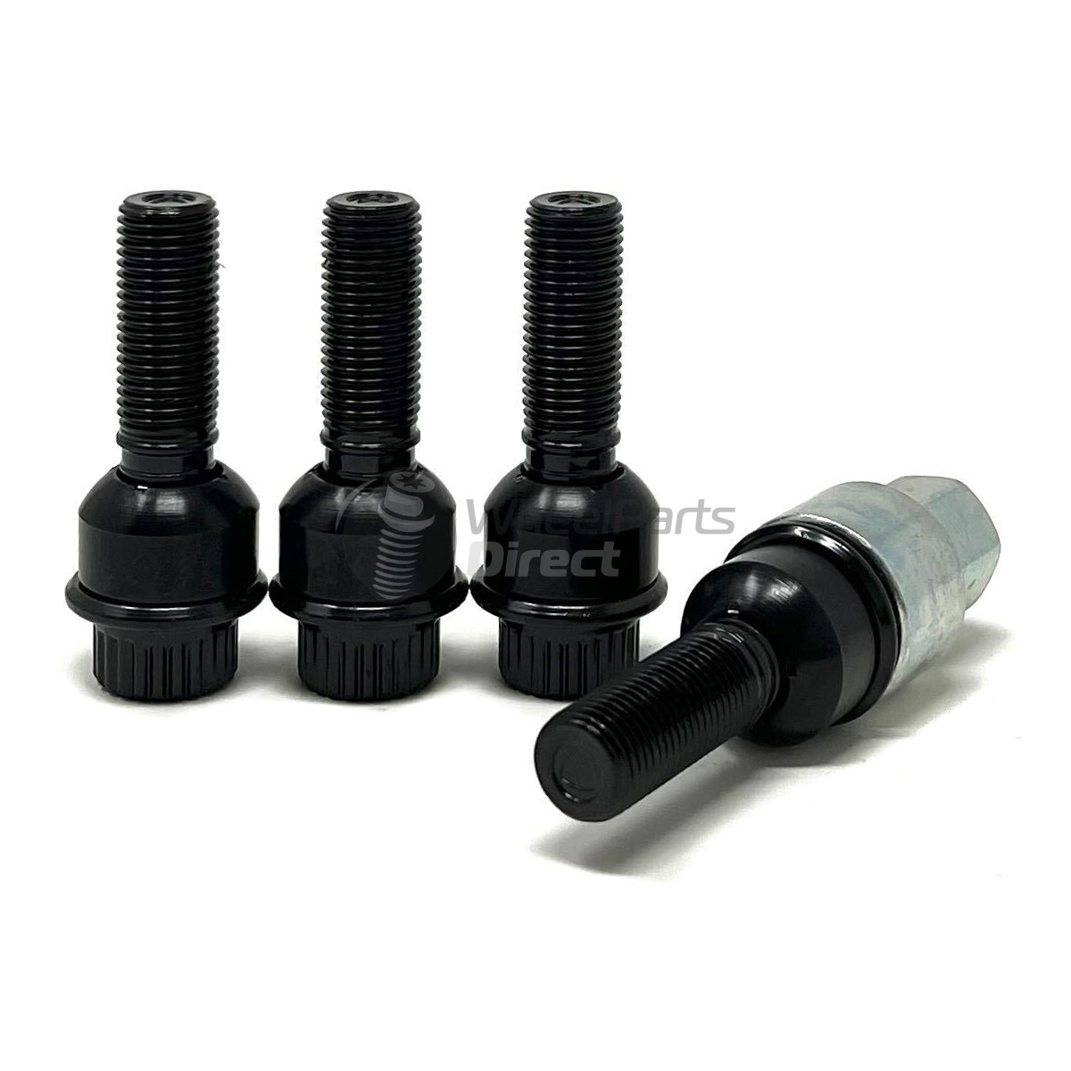 Set of GEN2 Economy 14x1.5 R14 37mm Black Locking Wheel Bolts