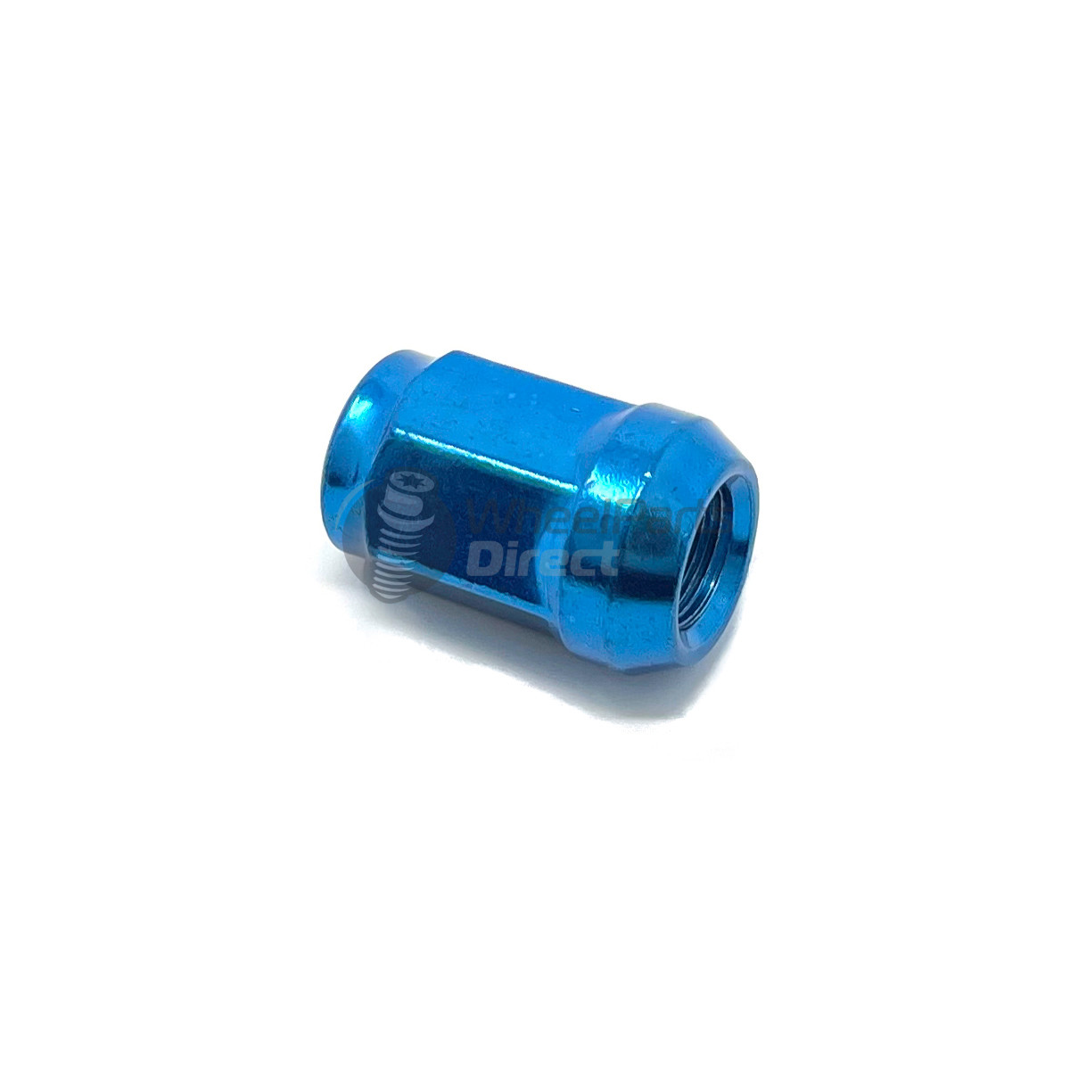 1/2" UNF Tapered 34mm Thread 19mm Hex Blue Wheel Nut