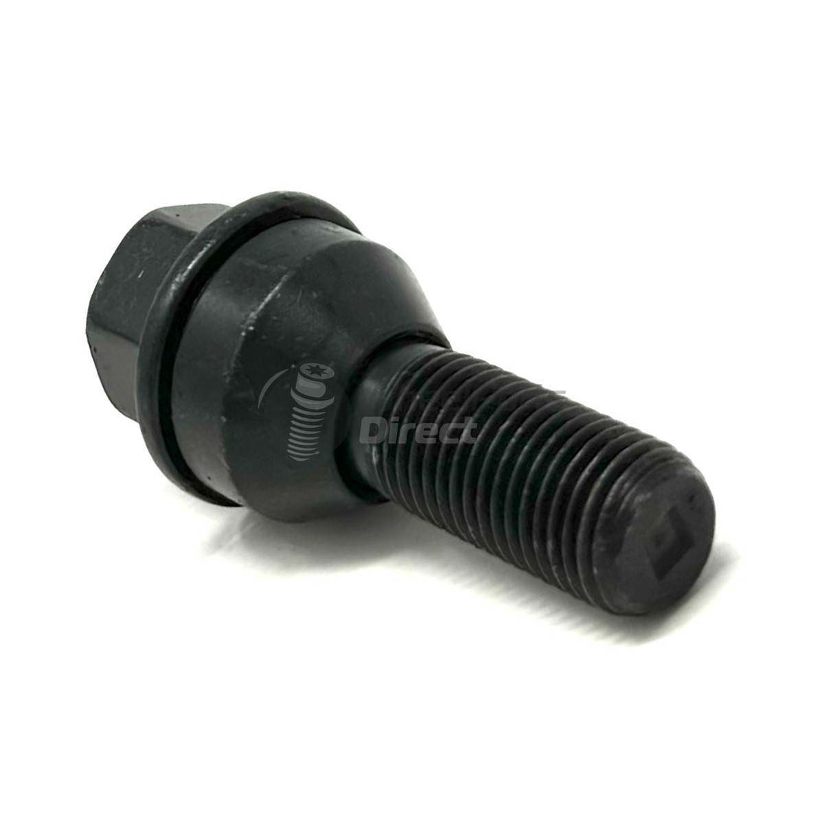 14x1.5mm Tapered Range 30mm Thread 19mm Hex Black Wheel Bolt