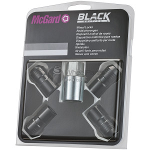 Set of McGard 24214SUB 14x1.5 Tapered 41mm Black Locking Wheel Nuts