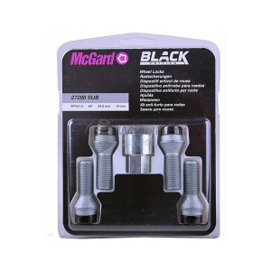 Set of McGard 27288SUB 14x1.5 Tapered 34mm Black Locking Wheel Bolts