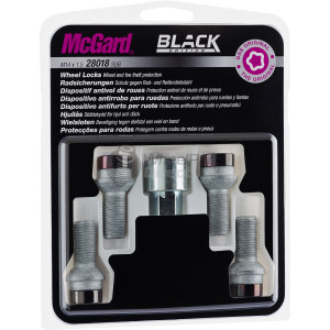 Set of McGard 28018SUB 14x1.5 R13 27mm Black Locking Wheel Bolts