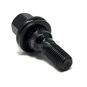 12x1.5mm Flat 33mm Thread 17mm Hex Black Wheel Bolt