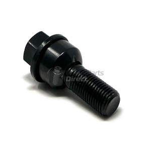 14x1.5mm R14 30mm Thread 19mm Hex Black Wheel Bolt