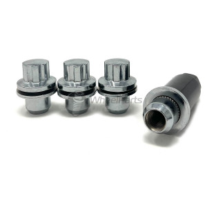 Set of GEN2 Economy 14x1.5 Range 46mm Chrome Locking Wheel Nuts