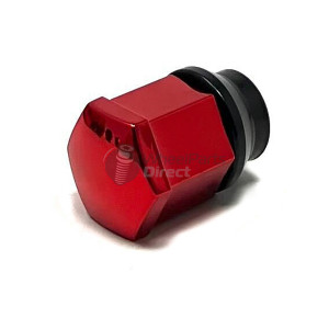 12x1.5mm Ghia 34mm Thread 19mm Hex Red Covered Wheel Nut