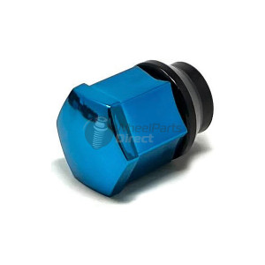 12x1.5mm Ghia 34mm Thread 19mm Hex Blue Covered Wheel Nut