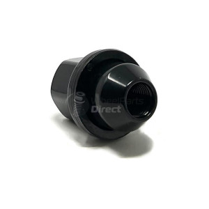 14x1.5mm Range 50mm Thread 27mm Hex Black Wheel Nut