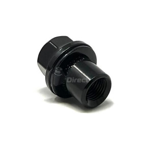 14x1.5mm RangeFlat 46mm Thread 22mm Hex Black Wheel Nut
