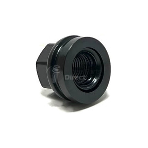 14x1.5mm Flat 25mm Thread 21mm Hex Black Wheel Nut