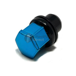 14x1.5mm Range 46mm Thread 22mm Hex Blue Covered Wheel Nut