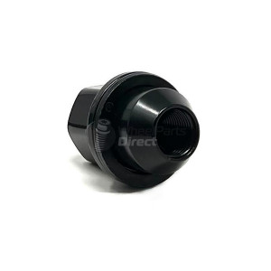 16x1.5mm Range 50mm Thread 27mm Hex Black Wheel Nut