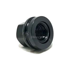 14x2.0mm Flat 25mm Thread 21mm Hex Black Wheel Nut