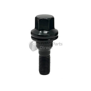 12x1.5mm Flat 33mm Thread 17mm Hex Black Wheel Bolt