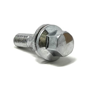 12x1.5mm Flat 33mm Thread 17mm Hex Chrome Wheel Bolt