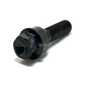 14x1.5mm R14 45mm Thread 19mm Hex Black Wheel Bolt