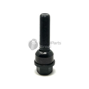 14x1.5mm R14 48mm Thread 19mm Hex Black Wheel Bolt