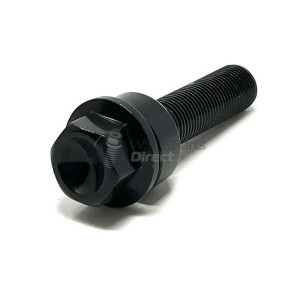 14x1.5mm R14 53mm Thread 19mm Hex Black Wheel Bolt