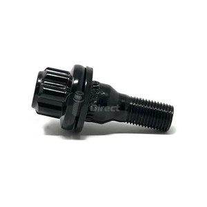Set of GEN2 Economy 12x1.25 Flat 35mm Black Locking Wheel Bolts