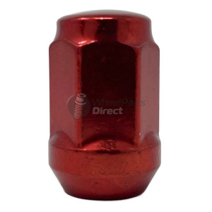 12x1.25mm Tapered 34mm Thread 19mm Hex Red Wheel Nut