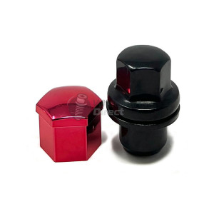 14x1.5mm Range 46mm Thread 22mm Hex Red Covered Wheel Nut