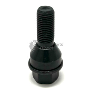 14x1.5mm Tapered Range 30mm Thread 19mm Hex Black Wheel Bolt